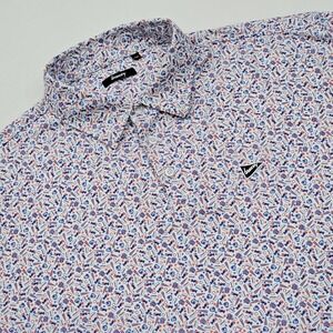 Breezy Golf Mens 3XL Breezy Hawaiian Polo Shirt Hotdog Baseball Summer Dadcore